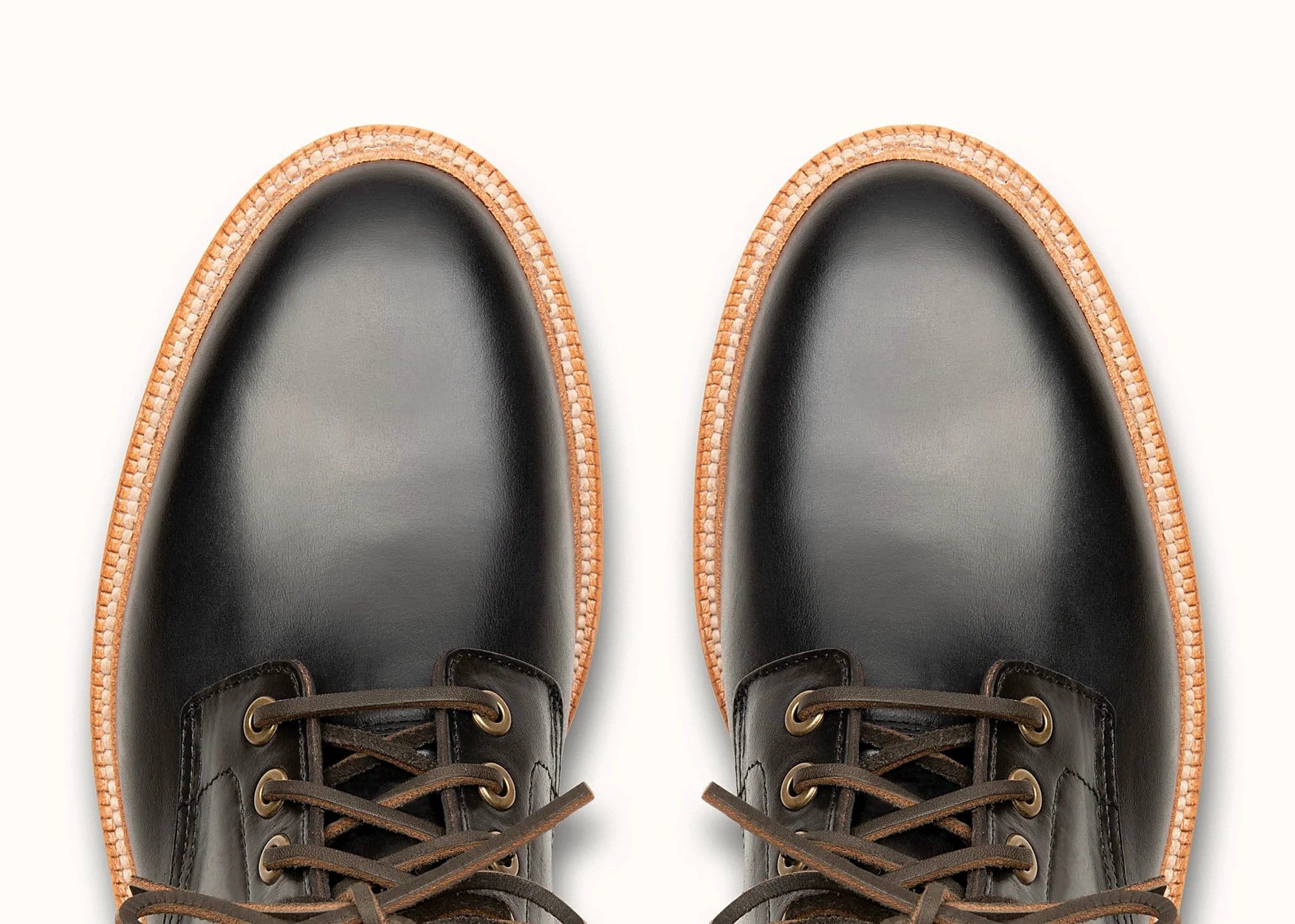 Chromexcel plain toe boot in Black, vegetable-tanned insole, welt and midsole