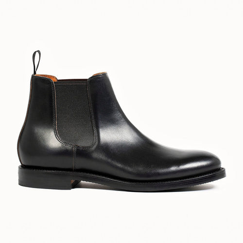 Black Chelsea boot in Chromexcel, set on a micro stud rubber outsole