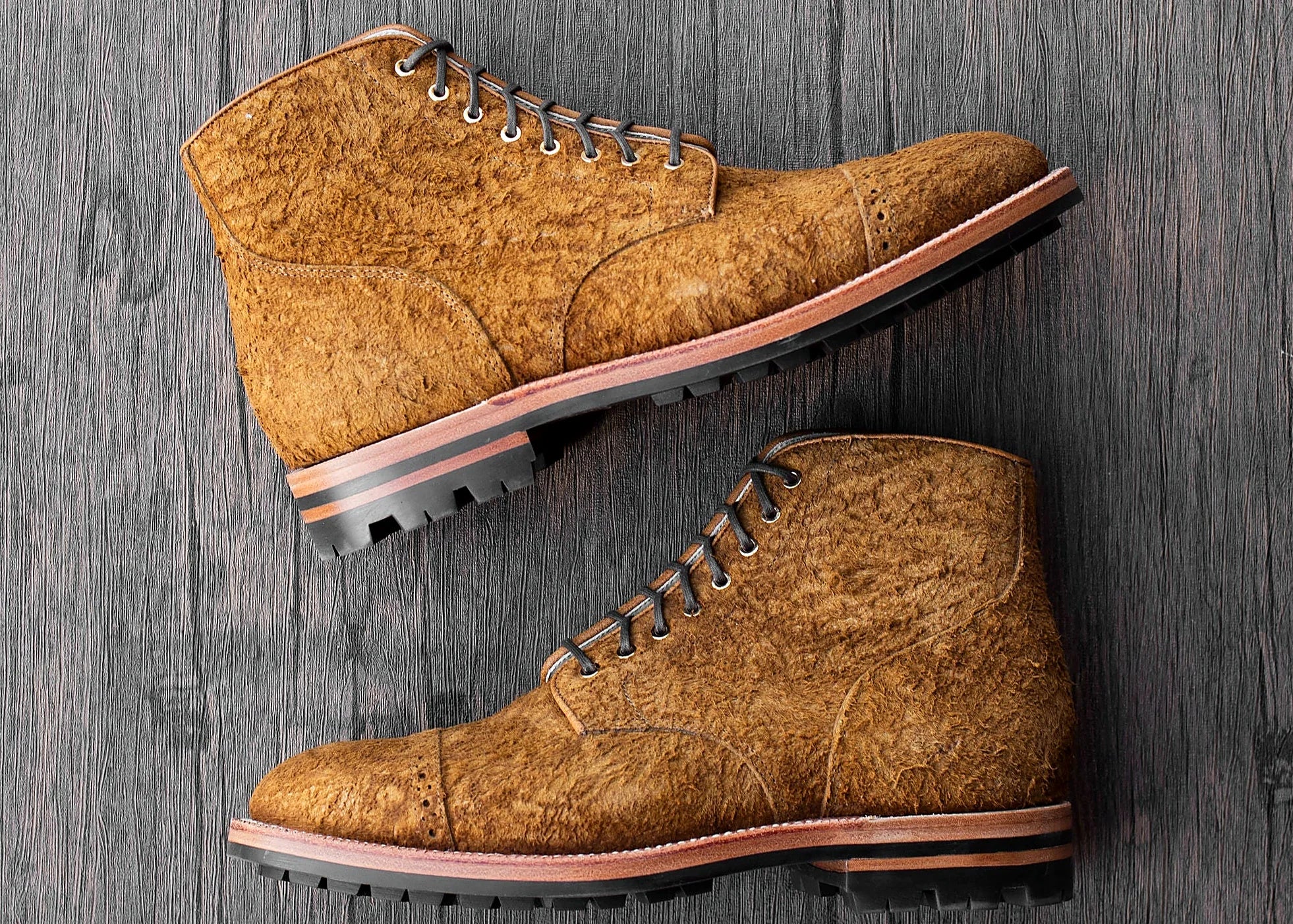 Bronze Rough Suede Service Boot — Goodyear welted leather boot