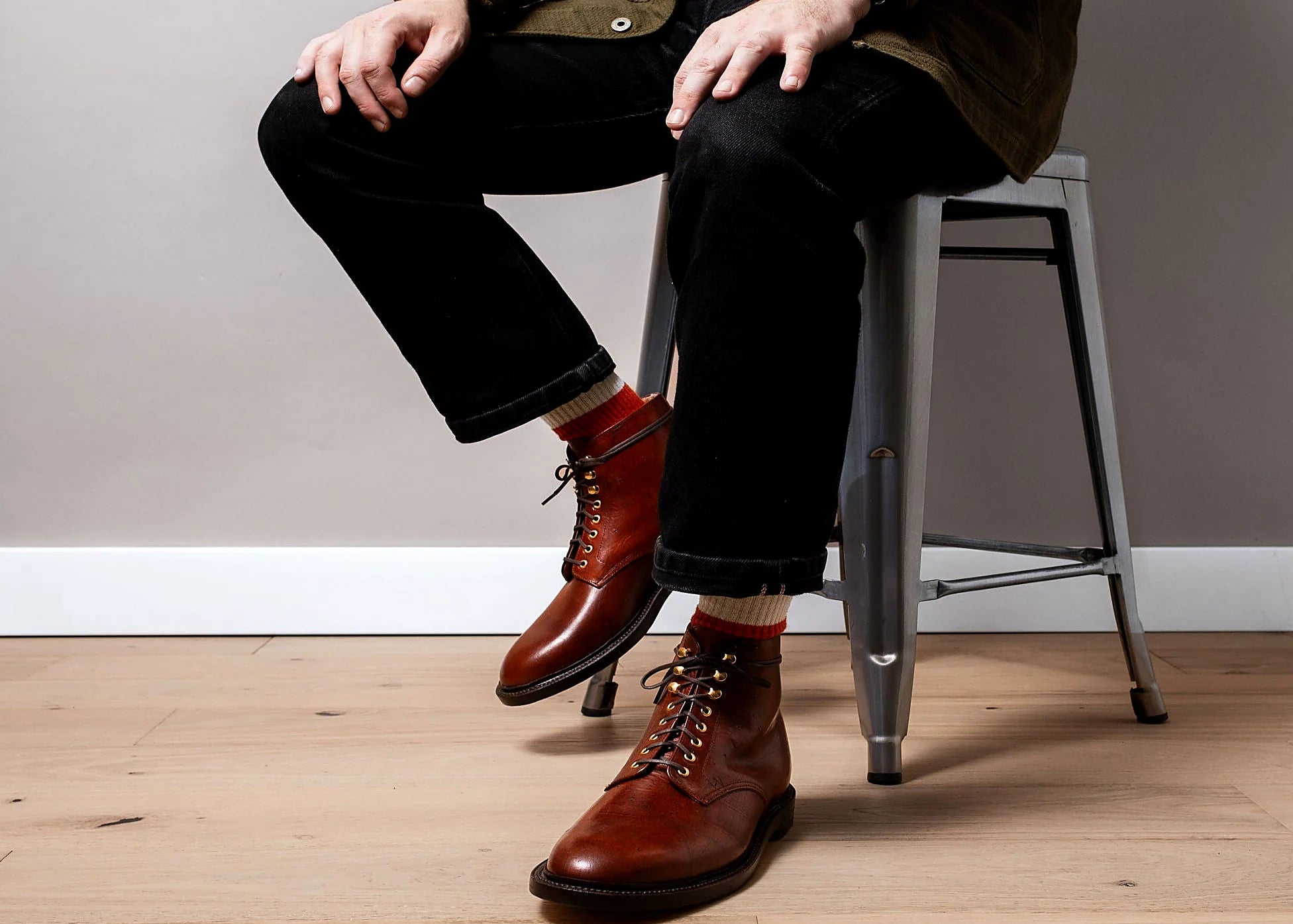 Cognac Ecbatana Lux Dress Boot — Goodyear welted leather boot