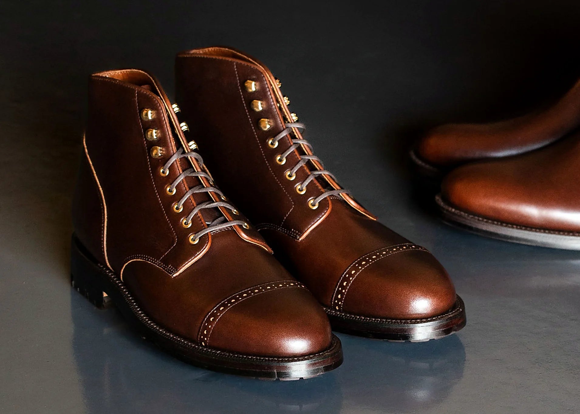 Crimson Chromexcel Cap Toe Boot — Goodyear welted leather boot