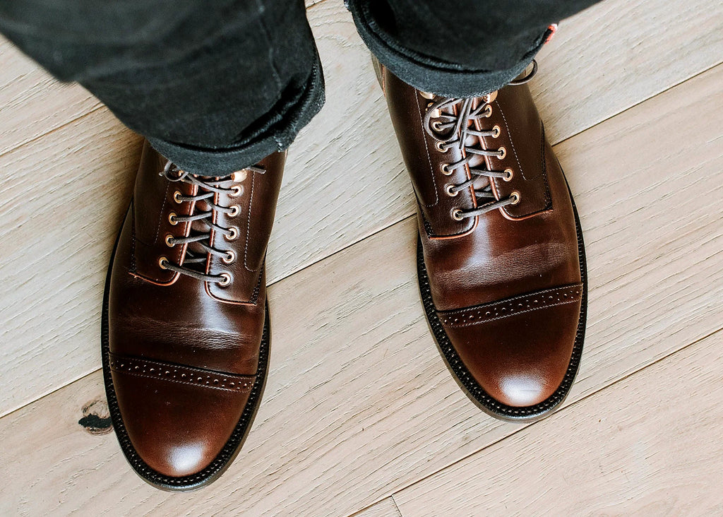Crimson Chromexcel Cap Toe Boot — Goodyear welted leather boot