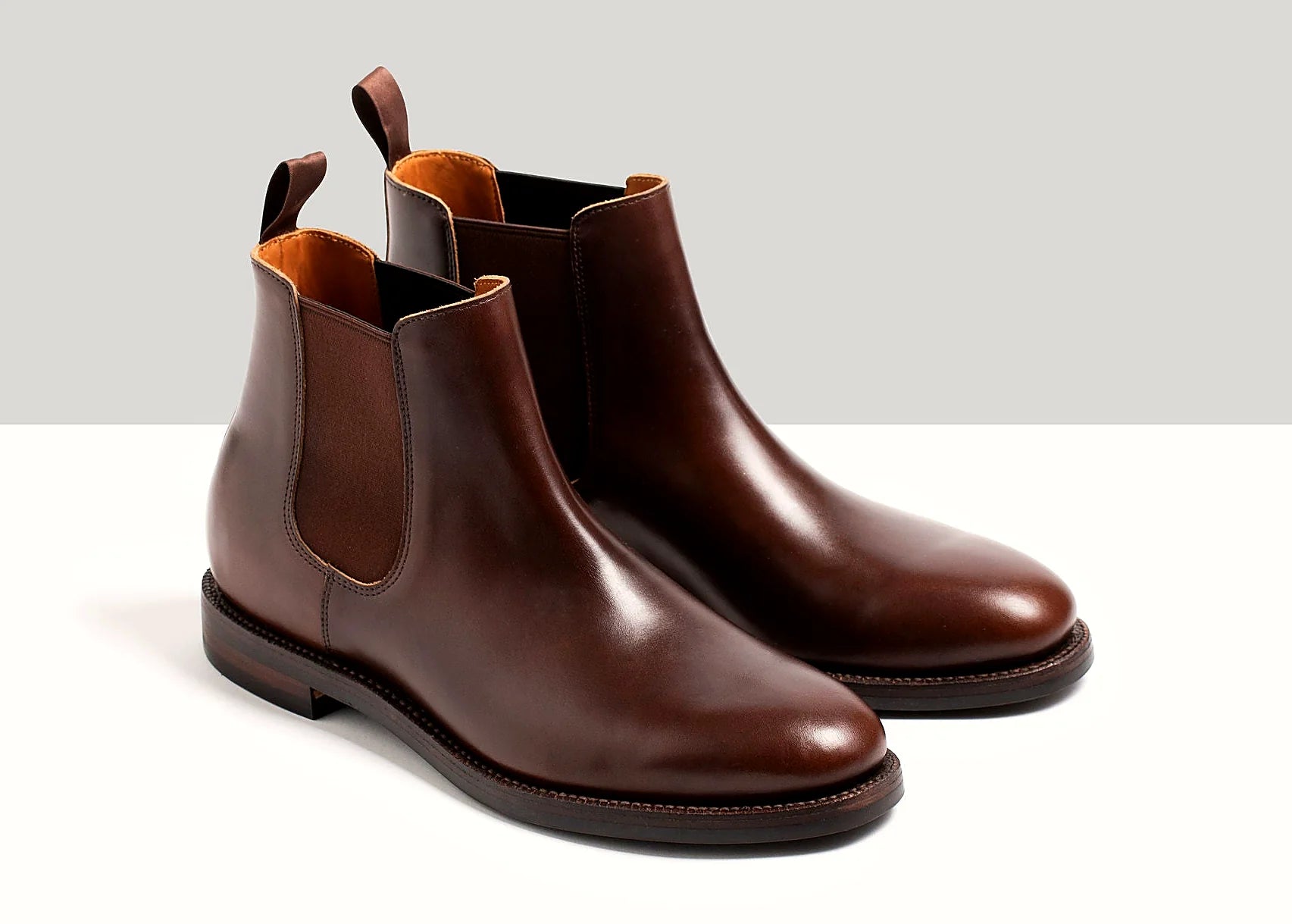 Crimson Chromexcel boot on a micro stud rubber outsole, cork filler over a steel shank