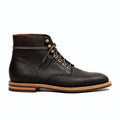 Earth Waxed Commander boot on a micro stud rubber outsole, cork filler over a steel shank