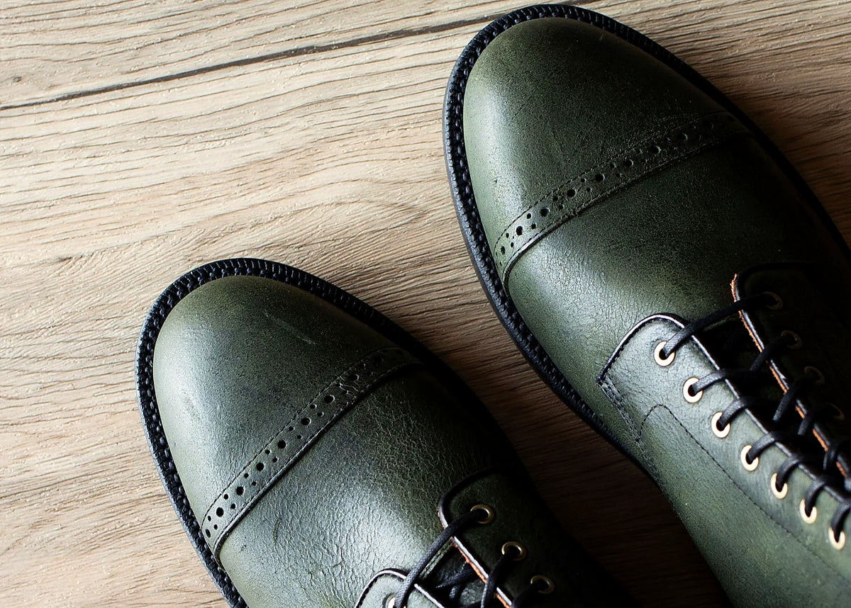 Forest Kudu Cap Toe Service Boot — Goodyear welted leather boot