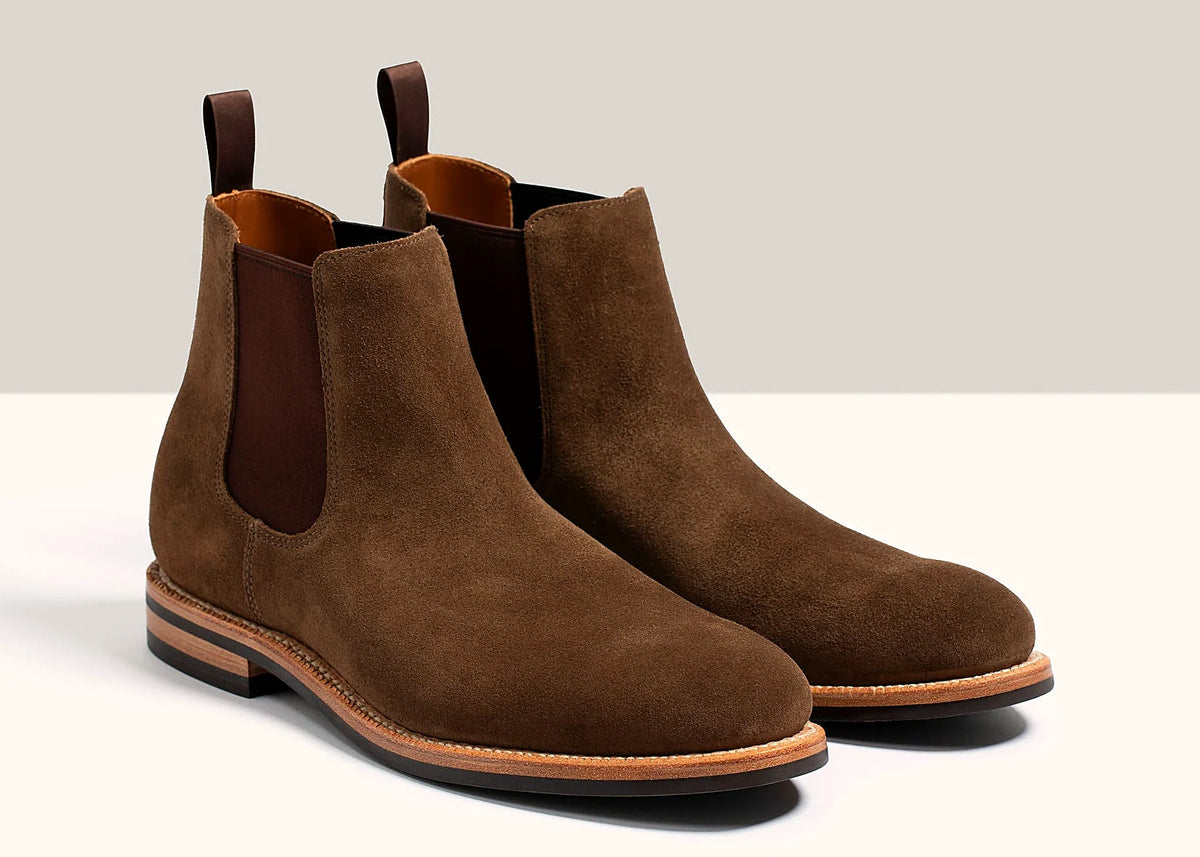 Chelsea boot in Husk Repello suede with double-sided gore