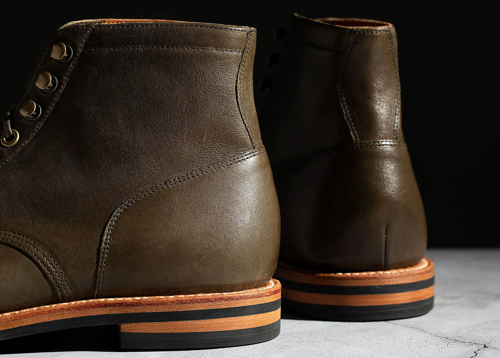 Jungle lace-to-toe boot in vegetable-tanned kangaroo, set on a micro stud rubber outsole