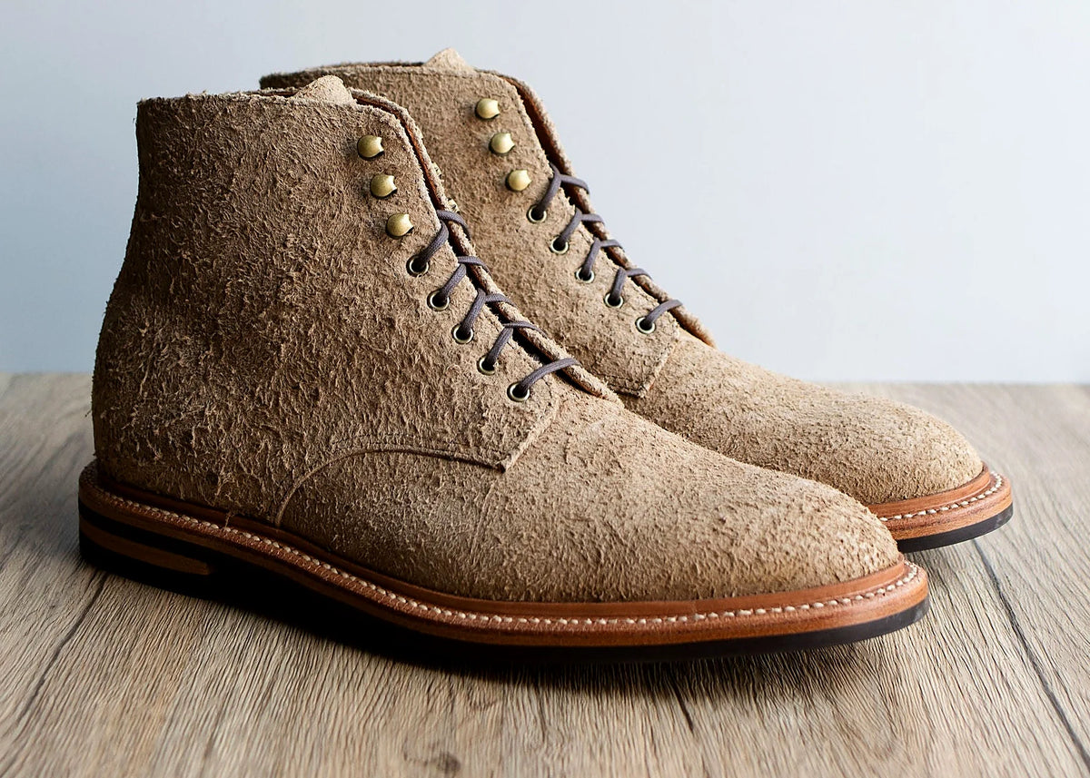 Milkshake Rough Suede Service Boot — Goodyear welted leather boot