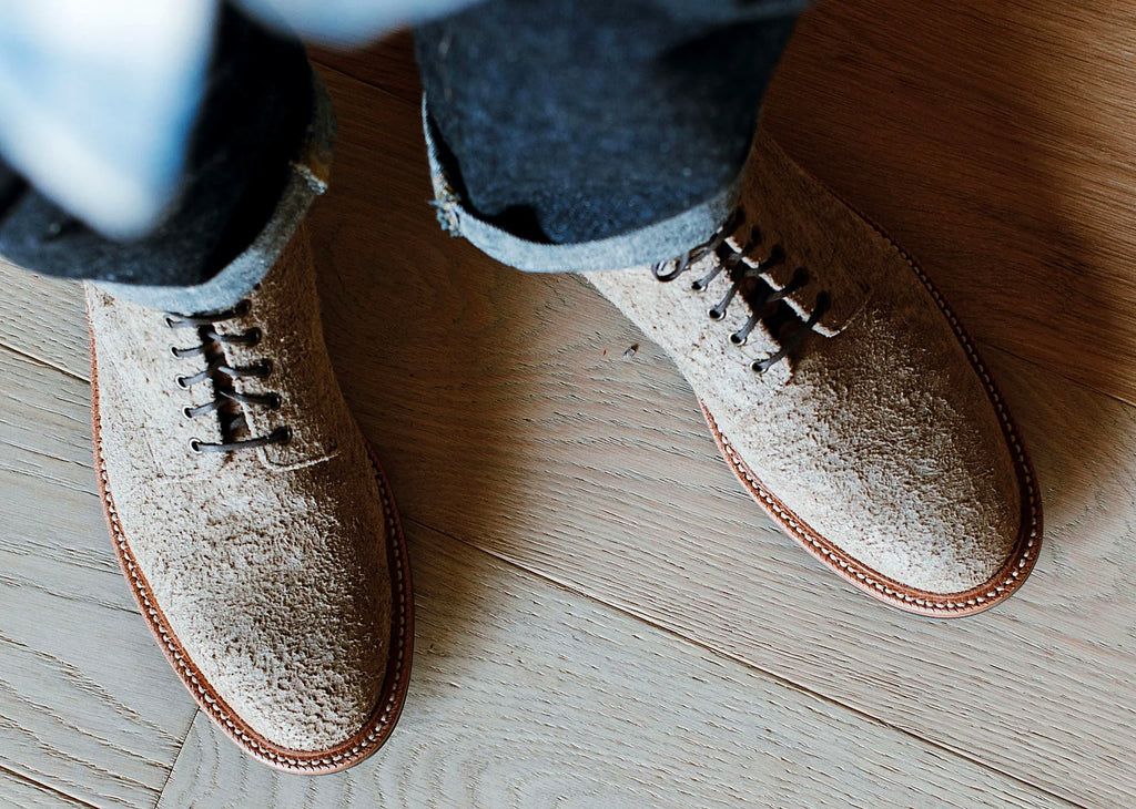 Milkshake Rough Suede Service Boot — Goodyear welted leather boot