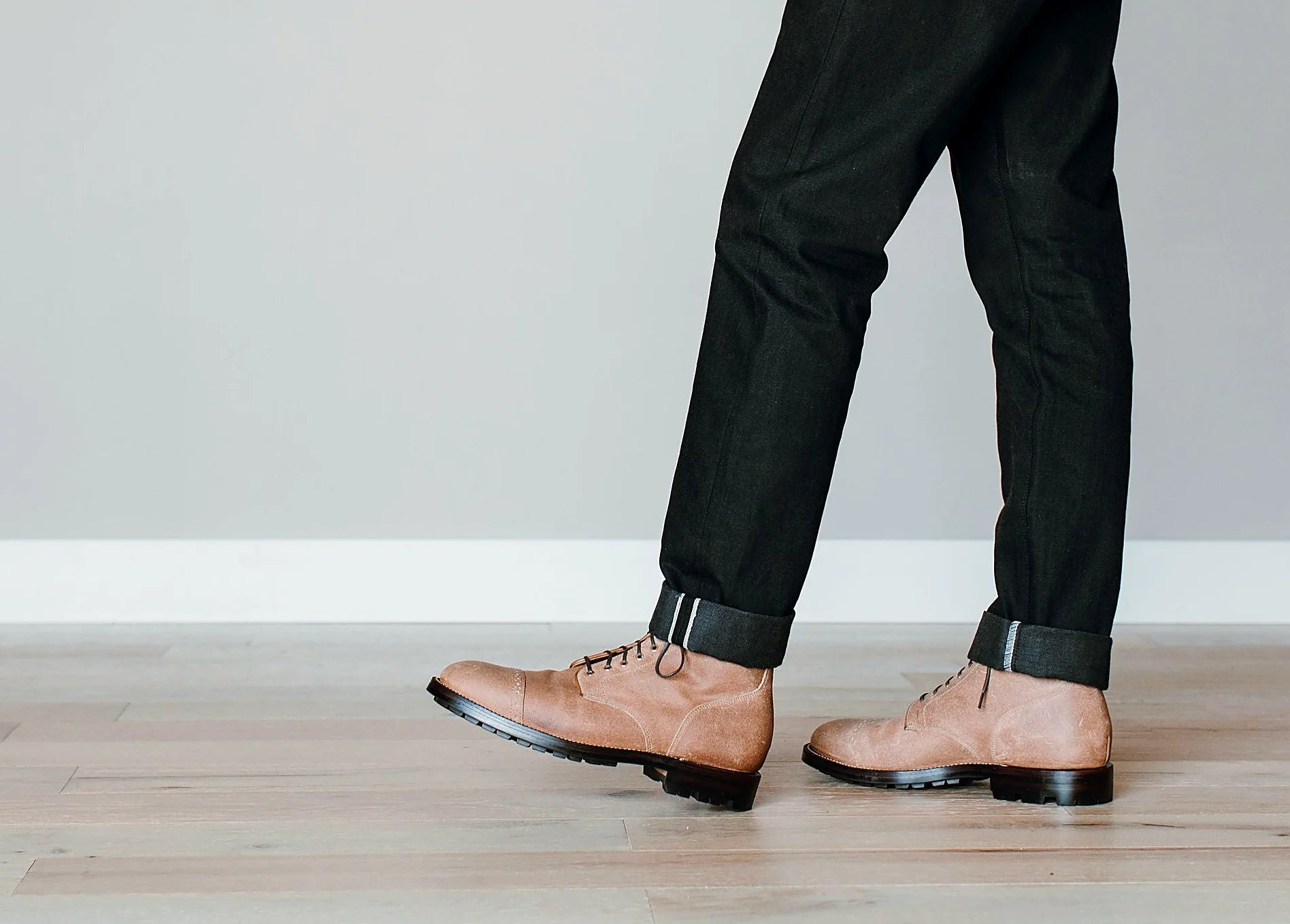 Natural Waxed Commander Service Boot — Goodyear welted leather boot