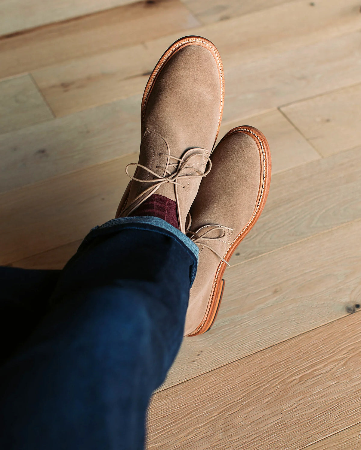 Unlined Chukka - Sand Suede